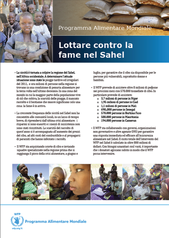 Lottare contro la fame nel Sahel
