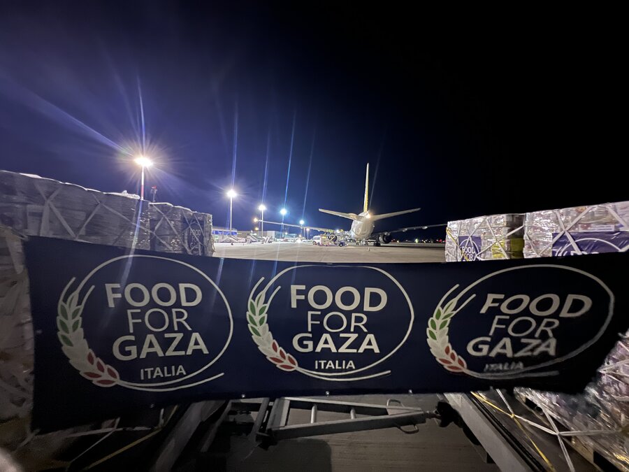 Food For Gaza at BDS airport july 2024 wfp/antonio tedesco