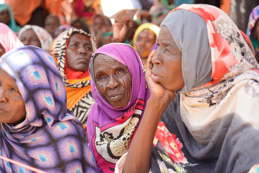 Women in Zamzam camp for displaced people