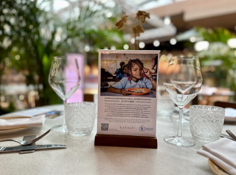 Partner Eataly. Photo of the WFP campaign. Courtesy of Eataly