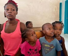 WFP/Photo: Jonathan Dumont. Nutrition testing in Lycée Marie-Jeanne, Haiti, Cite Soliel/Port au Prince. 